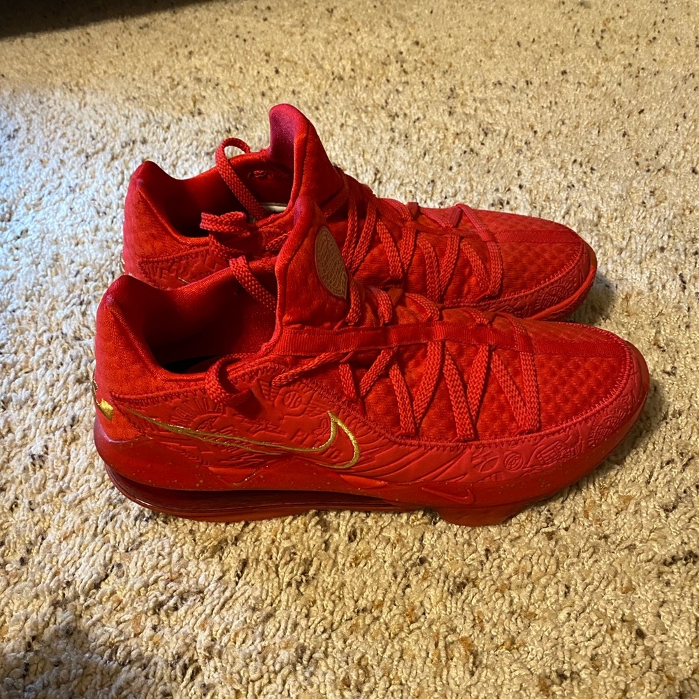 Nike Lebron Titan Red 17 Low Basketball Shoes! Gem